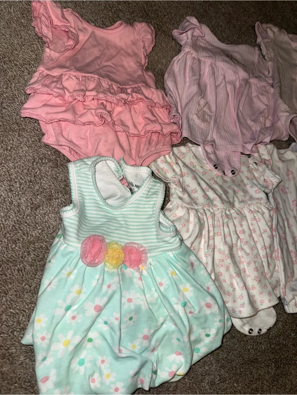 Baby Girls Little Me Dress and Romper Set of 6